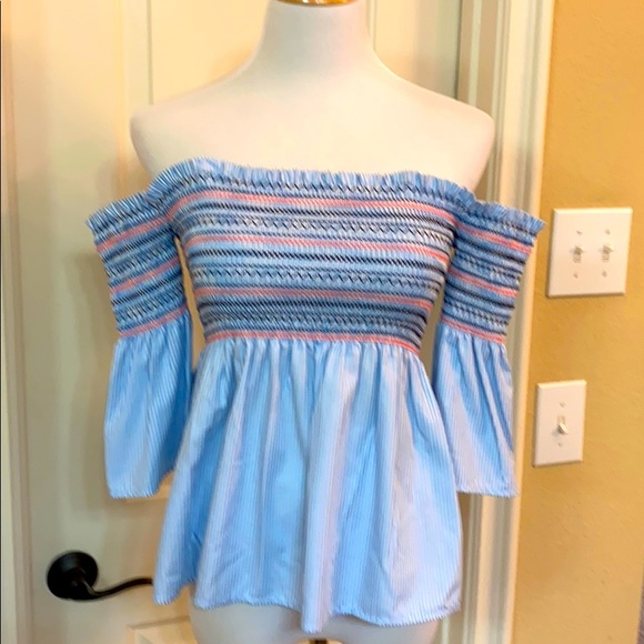 Strapless pinstripe top - Picture 3 of 3